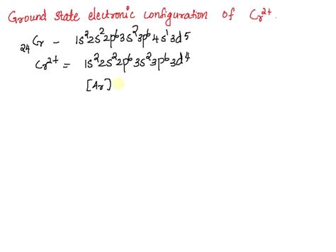 electronic configuration of cr2+
